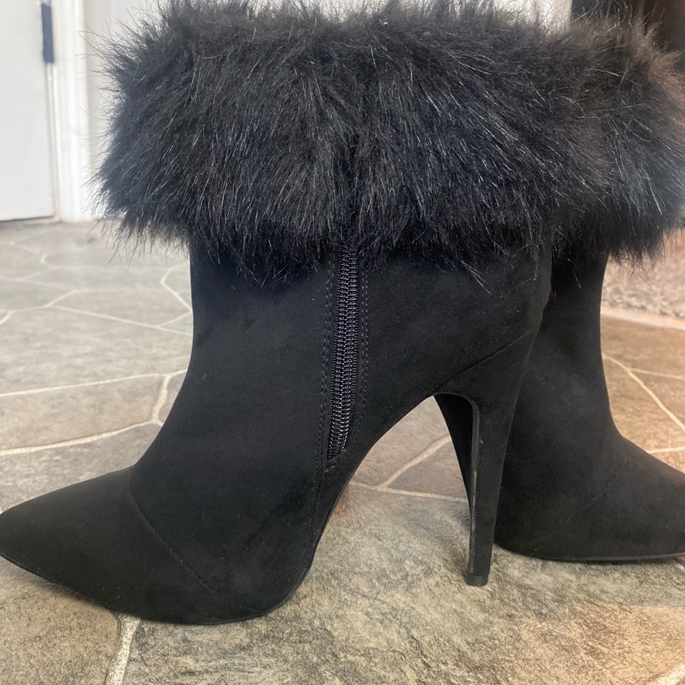 Forever21 fur ankle booties